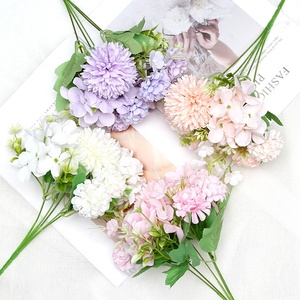 Ramo de novia de Rosa nórdica <span class=keywords><strong>con</strong></span> <span class=keywords><strong>flores</strong></span> artificiales de peoní<span class=keywords><strong>a</strong></span> de seda para decoración, <span class=keywords><strong>flores</strong></span> artificiales de boda, color rosa - Product Image 1