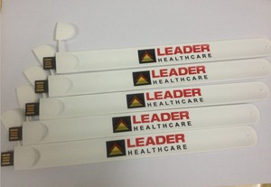 Custom Logo Silicone Wristband USB Drives - Promotional <b>Gifts</b> - Product Image 2