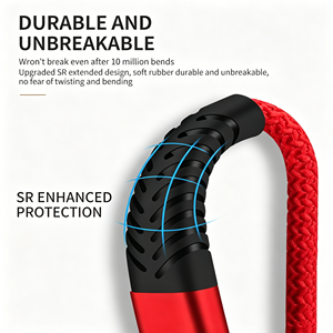 Câble <span class=keywords><strong>de</strong></span> données Android Mermaid Type-C/Micro USB en nylon et coton tressé anti-casse en alliage, charge rapide 2A, 1m, vente en gros - Product Image 4