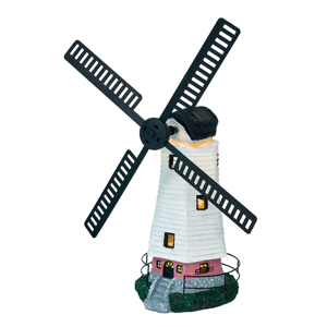 Blanco frío LED resina giratoria al aire libre molino <span class=keywords><strong>de</strong></span> viento <span class=keywords><strong>Solar</strong></span> faro estatua giratoria torre <span class=keywords><strong>de</strong></span> luz lámpara <span class=keywords><strong>de</strong></span> césped - Product Image 1