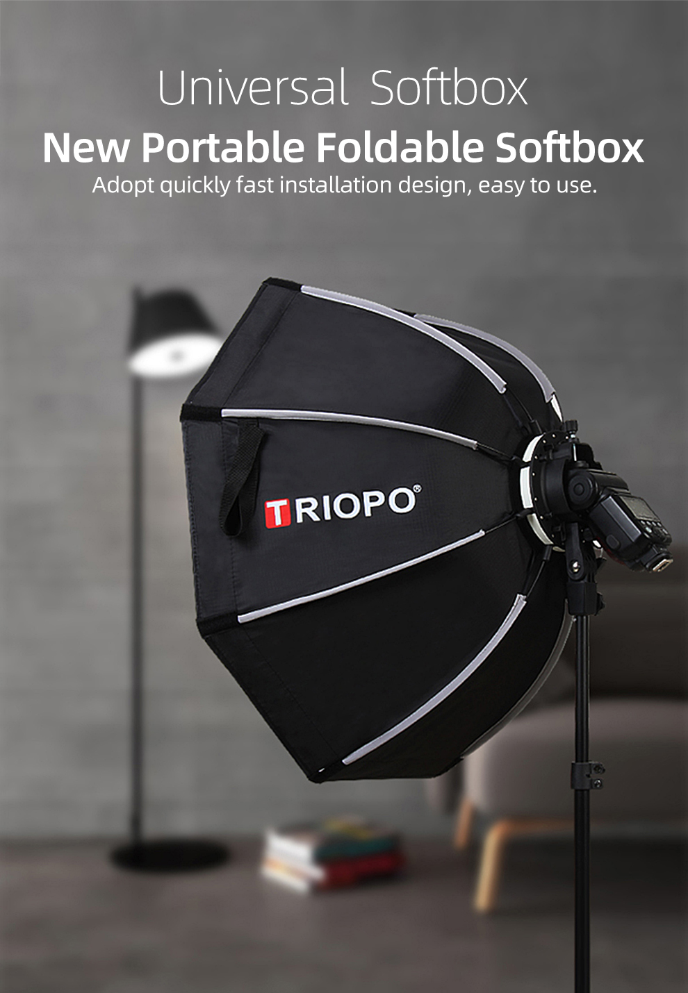 TRIOPO Speedlite Octagon Umbrella Softbox for Outdoor Flash