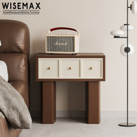 WISEMAX FURNITURE Meuble de maison minimaliste Table de chevet rectangulaire en bois pour chambre à coucher Petite taille Table de nuit avec 1 tiroir