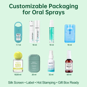 O pulverizador portátil feito sob encomenda da boca do tamanho do curso do OEM pêssego Perfumado Má Respiração Fruto-Baseada Refresher Sugar-Free - Product Image 4