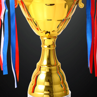 2026 JZ Trophée de football en métal de haute qualité, personnalisé, avec couvercle couronne, pour championnat sportif mondial