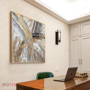 Thêm lớn hiện đại trừu tượng sơn dầu vải handpainted in lá vàng <span class=keywords><strong>Acrylic</strong></span> tường nghệ thuật trang trí tăng cường hình ảnh Khung cây - Product Image 5