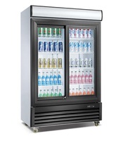 Promenade dans la porte en verre de réfrigérateur plus fraîche avec le cadre en aluminium et les lumières de LED