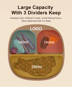 Platos <span class=keywords><strong>de</strong></span> Silicona Antideslizantes con Divisiones <span class=keywords><strong>para</strong></span> Bebés, Diseños Personalizados OEM ODM, Tendencia 2026, Productos <span class=keywords><strong>para</strong></span> Bebés Próximos al Lanzamiento - Product Image 6