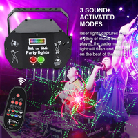 RGBW LED Mini Disco laser lumière Dj stroboscopique noël décorations lumières faisceau fête lumières pour la maison danse fêtes Bar karaoké