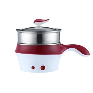 Mini olla caliente eléctrica portátil <span class=keywords><strong>Wok</strong></span> con revestimiento de acero inoxidable y cocina de sopa multifunción Cocina eléctrica doméstica con vaporizador - Product Image 2