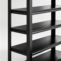 Étagère de rangement à plusieurs niveaux en métal noir, robuste, réglable, pour garage, bureau, maison