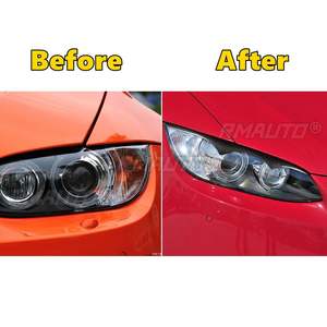 1 par de cubiertas decorativas para faros delanteros de coche, de fibra de carbono real, para BMW E92 E93 335I 2006-2012 - Product Image 5