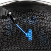 LECOS Meilleure vente Master Chef Home Cooking Sauté Wok Honeycomb Tri Ply Revêtement antiadhésif Wok en acier inoxydable avec couvercle