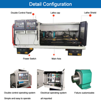 Tour CNC manuel de haute précision HX-4065-50 de fabrication chinoise / Prix du tour CNC / Machines de tournage CNC pour métaux