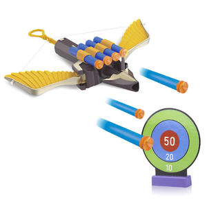 Ensemble de jouets arc et flèches Angel avec cible, balles souples, orange et noir, léger, coordination œil-main, intérieur/extérieur, cadeau pour enfants - Product Image 1