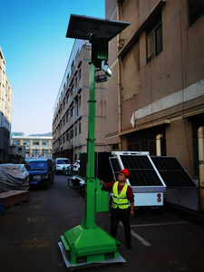 Tour d'éclairage mobile solaire LED haute performance IP65, éclairage blanc, angle de faisceau 360°, durée de vie 50 000 heures, pour entrepôts, vente et location - Product Image 5