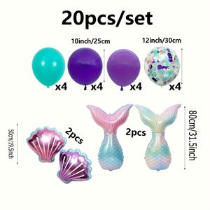 Set <span class=keywords><strong>de</strong></span> 20 <span class=keywords><strong>Globos</strong></span> <span class=keywords><strong>de</strong></span> Aluminio <span class=keywords><strong>con</strong></span> Forma <span class=keywords><strong>de</strong></span> Cola <span class=keywords><strong>de</strong></span> Sirena, Tema Oceánico, <span class=keywords><strong>para</strong></span> Fiesta <span class=keywords><strong>de</strong></span> <span class=keywords><strong>Cumpleaños</strong></span> <span class=keywords><strong>de</strong></span> Niñas - Product Image 6