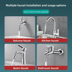 Dispositif anti-éclaboussures pour robinet chromé, connecteur de conversion universel, <span class=keywords><strong>filtre</strong></span> à mailles, accessoires de buse - Product Image 5
