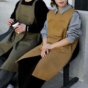 Work Apron Solid Color Stain Resistant For Restaurant Bar Adult Unisex Uniform - Product Image 1