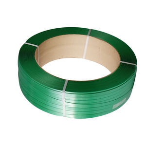 China personalizado 19mm <span class=keywords><strong>verde</strong></span> en relieve correa de PET tipo Manual correa de plástico para el embalaje de la máquina - Product Image 1