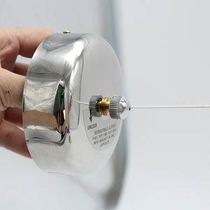 स्टेनलेस स्टील रिट्रेटेबल कपड़े की लाइन समायोज्य दीवार घुड़सवार जगह की बचत कपड़े के लिए लटकाए रखने वाली जगह की बचत - Product Image 5