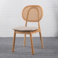 Chaise de salle à manger multifonctionnelle en rotin de style campagnard américain, mobilier de maison, salon, restaurant, bureau, modèle Chine