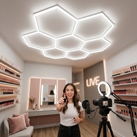 Glam Studio 6500K, éclairage LED hexagonal à haute luminosité, dimmable, OEM/ODM, éclairage professionnel pour les espaces de diffusion en direct