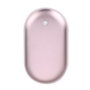 Calentadores de Manos Mini USB Recargables de Bajo Precio en Oro Rosa y Plata, con Función de Banco de Energía - Product Image 1