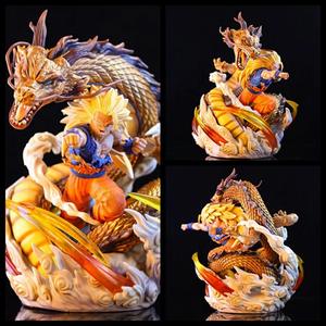 NUEVA Figura de PVC Personalizada de 30 cm de Alta Calidad, Son Goku Super Saiyan DBZ, Forma de Goku Explosión, Dragón Dorado y Nube - Product Image 5