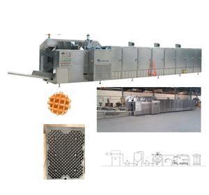 Automatic <b>Waffle</b> Making <b>Machine</b> With Baking Oven Stainless Steel 50-300kg/h Capacity Full Automatic Control Ensures Precise and - Product Image 5
