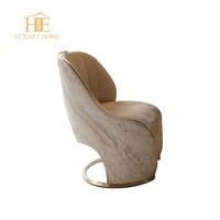 Ensemble de table à manger et 8 chaises de luxe moderne avec plateau en marbre, meubles durables pour la maison