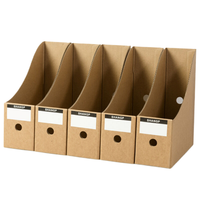 Scatole di file di cartone personalizzate in cartone con carta kraft in cartone da ufficio e scatola di immagazzinaggio per riviste