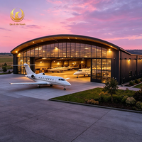 Hangar à structure portique en acier à travée libre et à faible entretien pour projet aéroportuaire