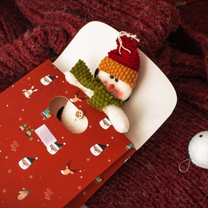 Christmas Eco-Friendly Embossed Kraft Paperboard Treat Bags with Digital Printing Ribbon <b>Small</b> Size for Craft <b>Gift</b> & Candles Use - Product Image 3