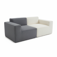Haustierfreundliches Stoff-Quadratsofa-Set Schnell Expandierend Kurierfreundlich Vakuumkomprimiert Knochenlose Polsterung für Hotel- und Villennutzung