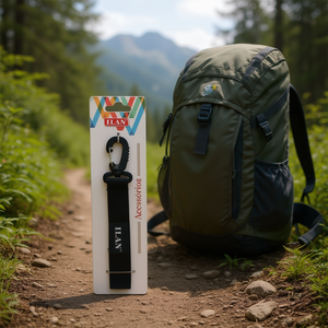 Portachiavi ILAN 20x2,5 cm con Moschettone Nero e Cinturino Accessorio - Product Image 2