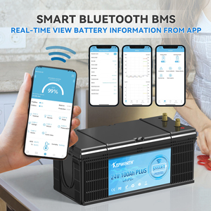 EU/USA Kepworth 24V 100Ah Battery Pack Lithium Iron Phosphate Battery With <b>Charger</b> Energy Storage Battery 25.6v 100AH BT - Product Image 6