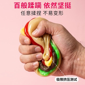 Nouveauté : Jouet sensoriel anti-stress en forme de hamburger, cube souple en TPR, jouet à presser pour un usage quotidien - Product Image 3