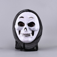 Masque de visage d'horreur en gros, masque de crâne blanc en plastique pour fête d'Halloween, cosplay, bal masqué, décoration