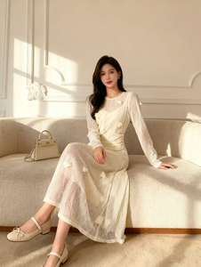 Robe moulante transparente de luxe pour femmes, coupe exquise, texture douce, design élégant haut de gamme - Product Image 5