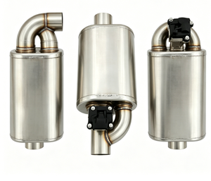Système d'échappement universel AsiaLink en acier inoxydable de 1,5 mm d'épaisseur avec silencieux à valve et contre-pression pour <span class=keywords><strong>voiture</strong></span> modifiée - Product Image 3