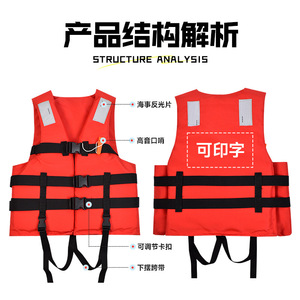 Adult Life Jacket Foam High Buoyancy Floating Vest For Drifting Water Safety - Product Image 3