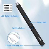Coupe-vent sans flamme Arc Plasma Briquets électroniques rechargeables Briquet à bougie électrique Usb