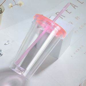 Vaso de Plástico de Doble Pared con Luz LED y Logotipo Personalizado, 16oz, Transparente, con Base que Cambia de Color, Recuerdos para Bodas - Product Image 4