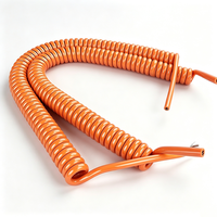 Kabel Ekstensi Spiral 3 Inti TPU PUR dengan Pegas Listrik
