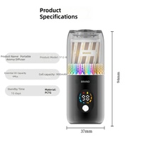 Diffuseur d'arômes intelligent personnalisable pour voiture et maison, en verre, alimenté par USB, à colonne mécanique, ornement décoratif transfrontalier