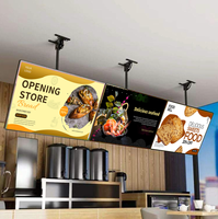 Produit phare : Boîte lumineuse publicitaire magnétique rectangulaire en aluminium, écologique, avec écran LED rétroéclairé 12V DC pour affichage de menus