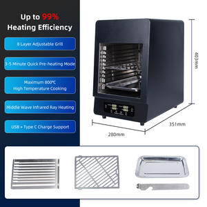 <span class=keywords><strong>Forno</strong></span> <span class=keywords><strong>Elettrico</strong></span> a Infrarossi JingXin, Griglia Elettrica 800 ° Piano Cottura Doppio Efficiente per Camper <span class=keywords><strong>con</strong></span> Riscaldamento Rapido - Product Image 5