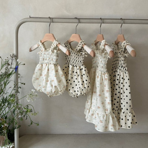 Tutina Estiva Senza Maniche per Bambine con Stampa Floreale, Abbigliamento per Bambini - Product Image 1