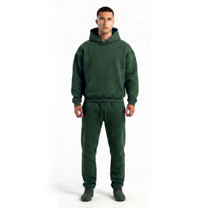 Conjunto Deportivo Personalizado para Hombre, Sudadera con Capucha y Pantalones Jogger 100% Algodón, Ropa Deportiva Urbana de Dos Piezas - Product Image 1