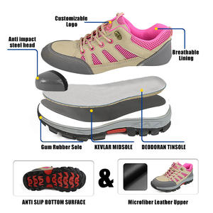 Chaussures <span class=keywords><strong>de</strong></span> <span class=keywords><strong>sécurité</strong></span> à bout en acier pour femmes Space Leather Oxford Sole Puncture Proof Anti-Smash Work Boots - Product Image 2